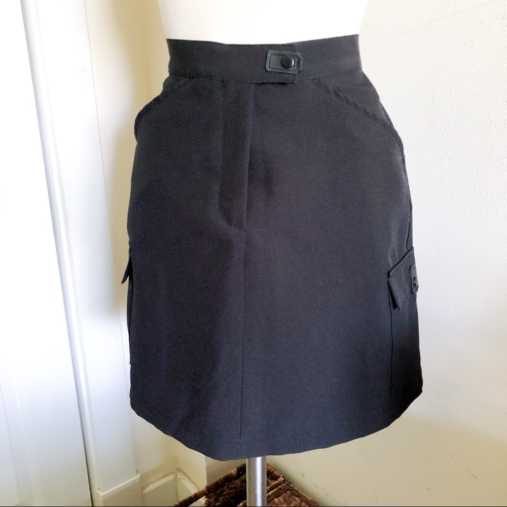 VINTAGE 90’s black cargo utility skirt